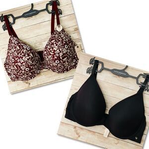 NWT Pack of 2 Lucky Brand 42D Full Figure Lightly padded Molded Cups Bras Black